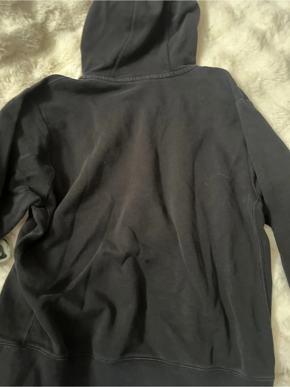 Nike Black Pullover Hoodie with White Swoosh